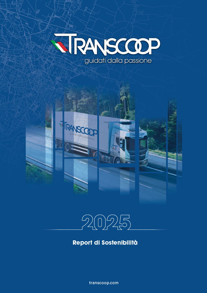 copertina report di sostenibilità anno 2025 di Transcoop