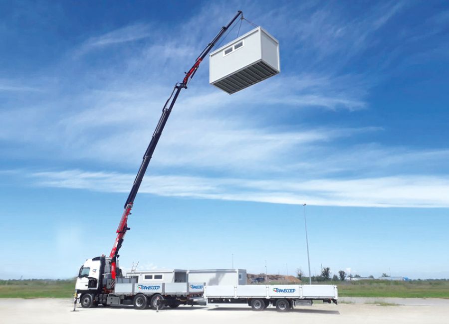 Camion Gru transcoop al lavoro